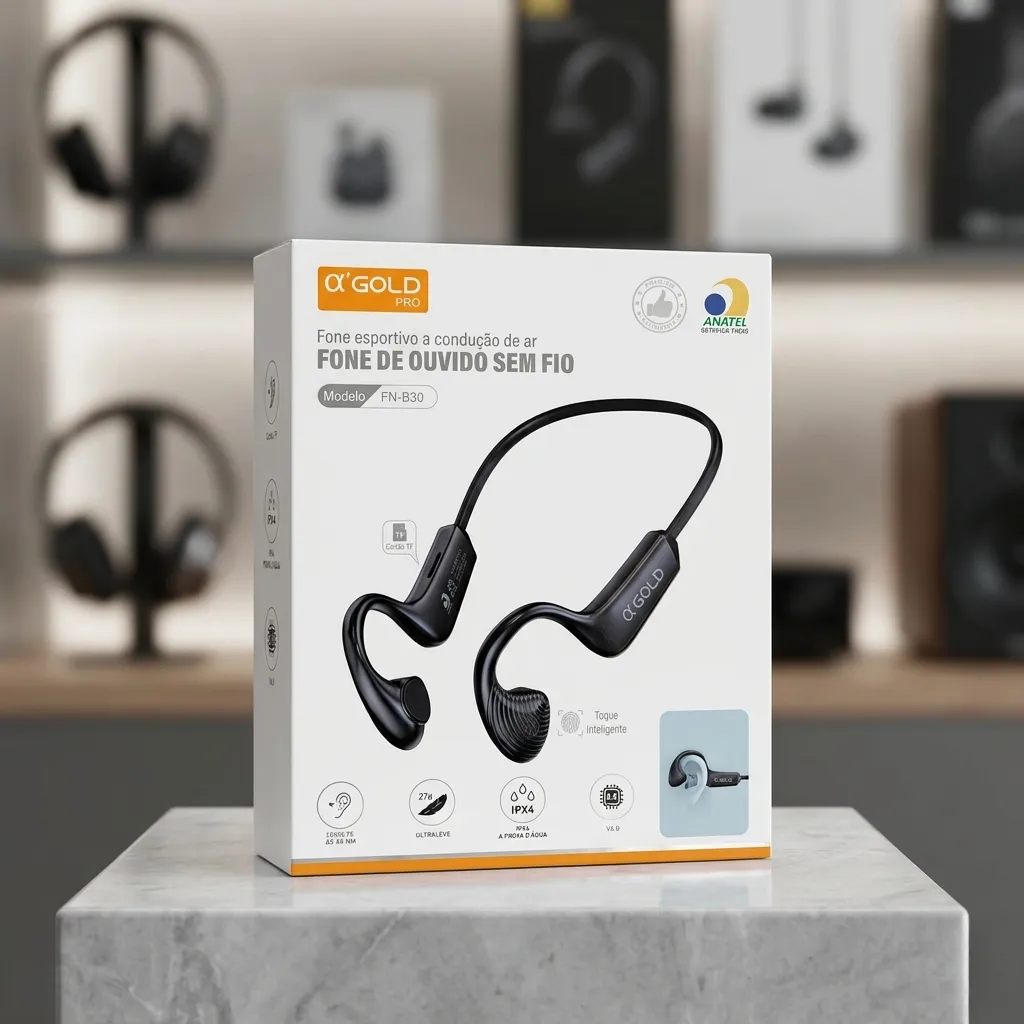 Fone De Ouvido De Condução Óssea Bluetooth Corrida