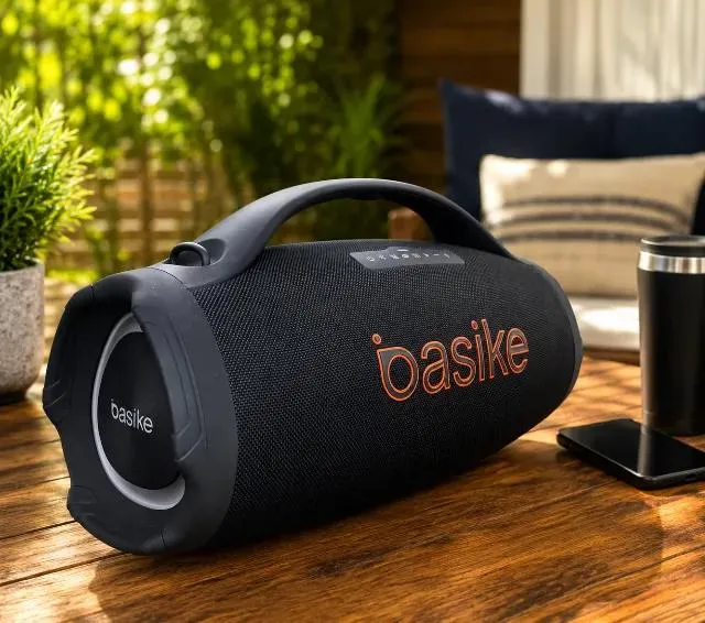 Caixa de Som Bluetooth Basike Boombox 350W RMS Bass Boost RGB 48000mAh IPX6