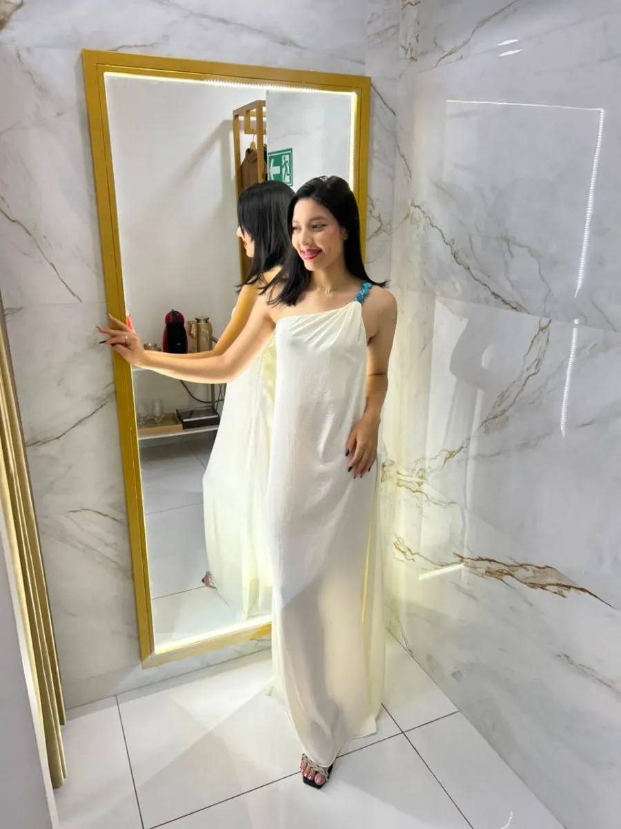 VESTIDO LONGO OMBRO ÚNICO