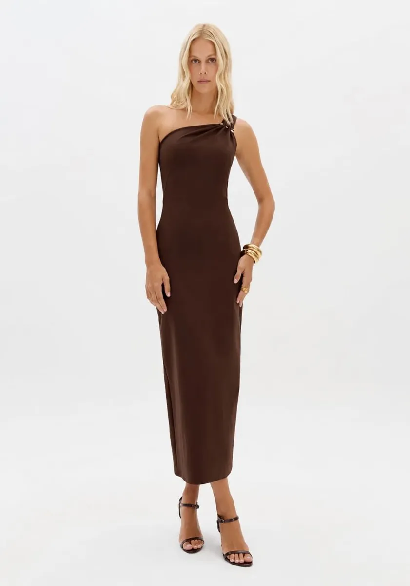 VESTIDO NEW MIDI OMBRO ÚNICO