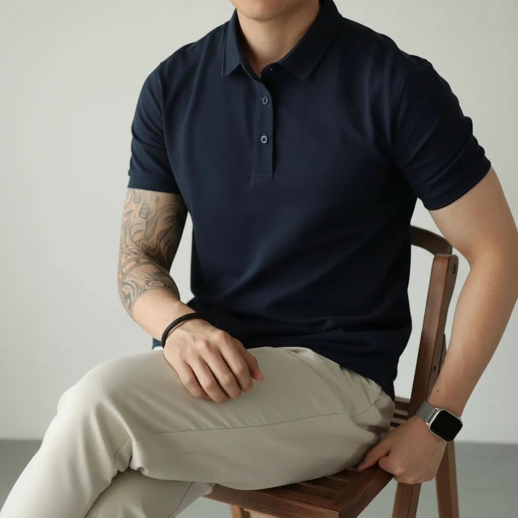 Camisa Gola Polo Azul-Marinho